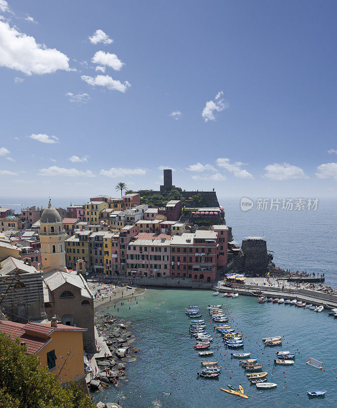 鸟瞰图Vernazza Cinque Terre意大利